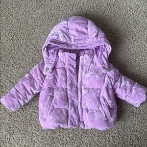 Baby Girl Purple Puffer Jacket